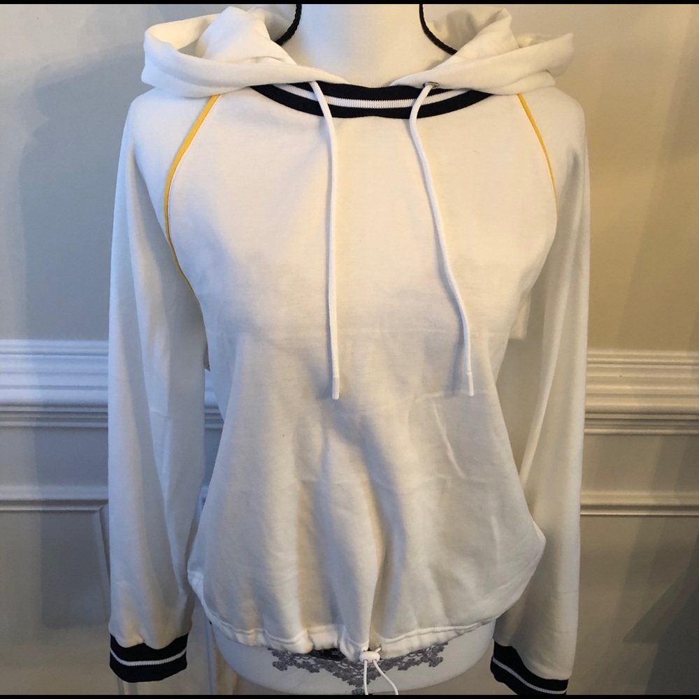 HP🏆 Olive + Oak Ivory hoodie with navy detail